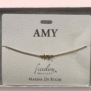Gold Bracelet with name AMY NWT